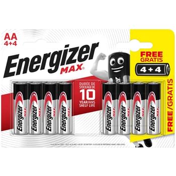 Energizer Max AA 4+4 Batteries