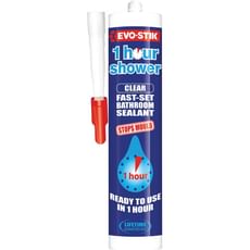 Evo-stik 1 Hour Shower Silicone Sealant