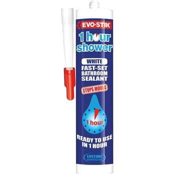 Evo-stik 1 Hour Shower Silicone Sealant