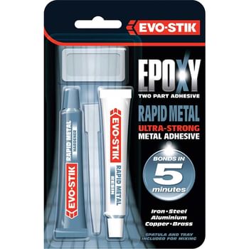 Evo-stik 2 Piece Epoxy Rapid 5 Minutes Adhesive for Metal Evo-stik 2 Piece Epoxy Rapid 5 Minutes Adhesive for Metal