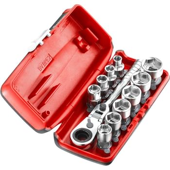 Facom 11 Piece 1/4" Drive PICO Hexagon Socket Set Metric