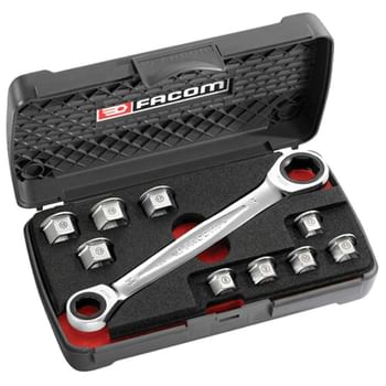 Facom 11 in 1 Ratchet Spanner Maintenance Set Metric