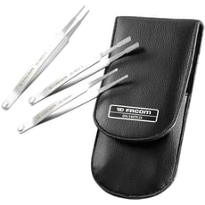 Facom 3 Piece Diamond Coated Contact Cleaning Tweezer Set