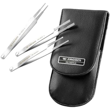 Facom 3 Piece Diamond Coated Contact Cleaning Tweezer Set