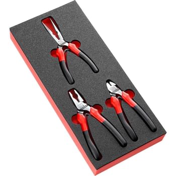 Facom 3 Piece Plier Set in Foam Module Tray