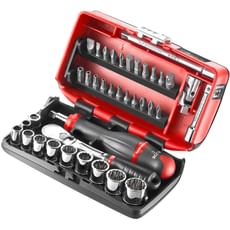 Facom 38 Piece 1/4" Drive NANO Socket and Bit Set Imperial Facom 38 Piece 1/4" Drive NANO Socket and Bit Set Imperial