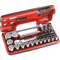 Facom 22 Piece 1/2" Drive Socket Set Metric in Detection Box
