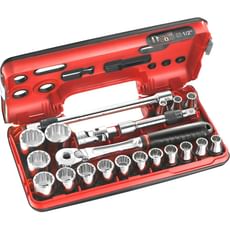 Facom 21 Piece 1/2" Drive Locking Bi Hex Socket Set Metric in Detection Box