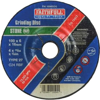 Faithfull Depressed Centre Stone Grinding Disc
