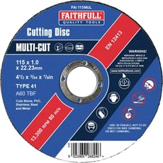 Faithfull Multi-Cut Thin Cut Off Wheel Faithfull Multi-Cut Thin Cut Off Wheel