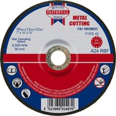 Faithfull Depressed Centre Metal Cut Off Disc
