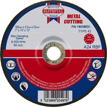 Faithfull Depressed Centre Metal Cut Off Disc