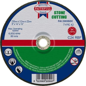 Faithfull Depressed Centre Stone Cutting Disc