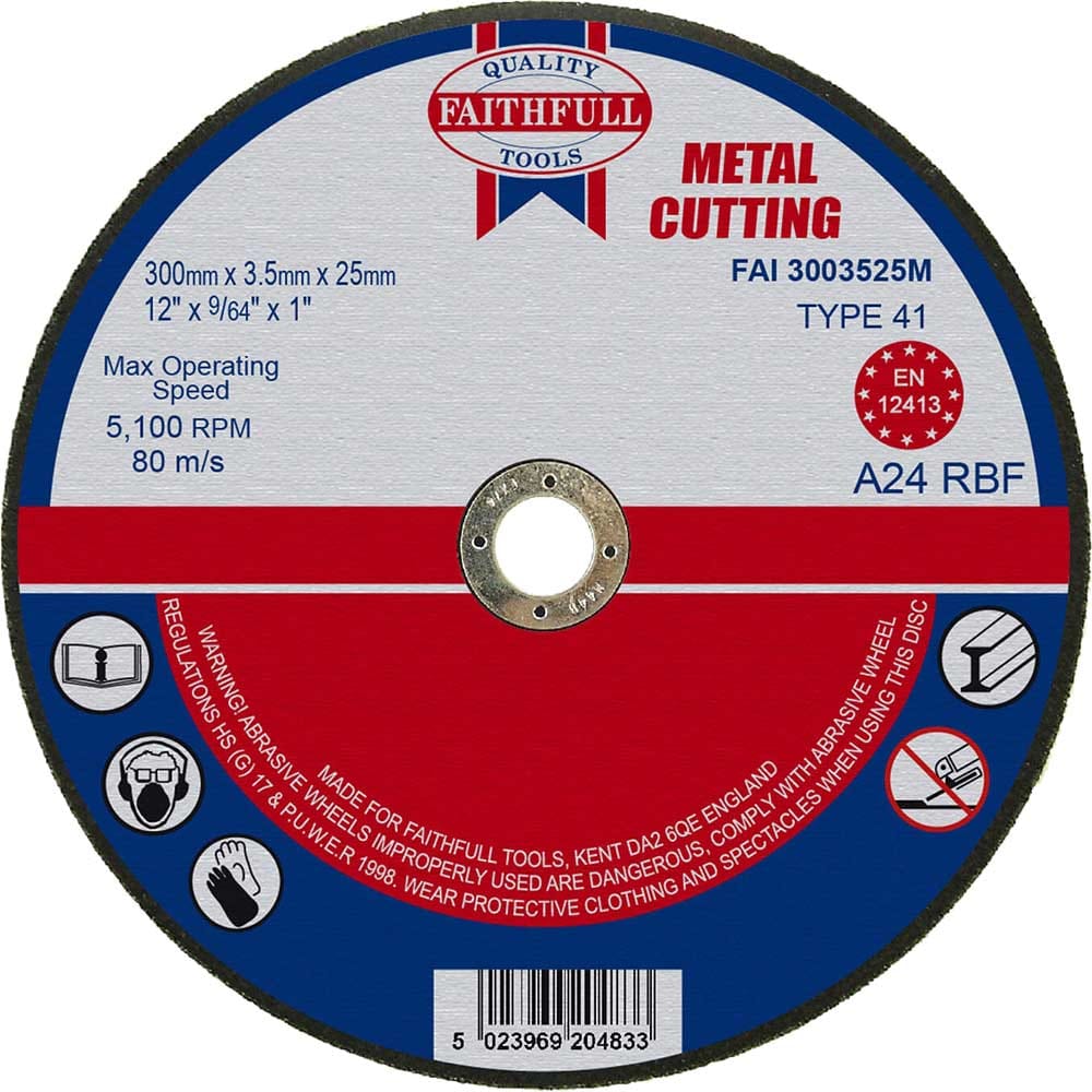 Cut Off Disc for Metal 350 x 3.5 x 25mm FAI3503525M - T&H