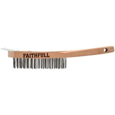 Faithfull Lightweight Hand Wire Scratch Brush and Scraper