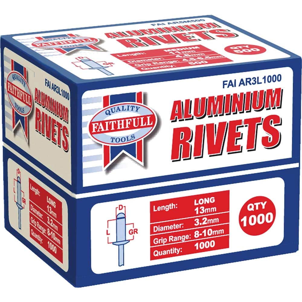 Arrow Aluminum Short Rivets 3/16", 50 Per Pack