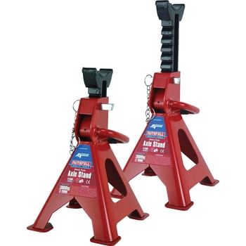 Faithfull Axle Stands Quick Release Ratchet Ajustment