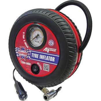 Faithfull 12v Tyre Inflator and Analogue Pressure Gauge