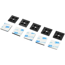 Faithfull Self Adhesive Cable Tie Mounting Pads Black