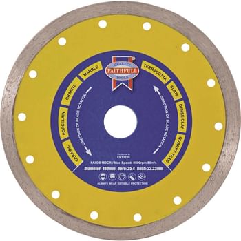 Faithfull Tile Cutting Continuous Rim Diamond Blade