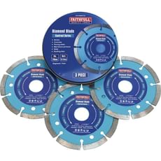 Faithfull 3 Piece Contract Diamond Blade 115mm