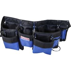 Faithfull Double Tool and Nail Pouch Nylon Tool Belt Faithfull Double Tool and Nail Pouch Nylon Tool Belt