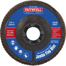 Faithfull Zirconia Abrasive Jumbo Flap Disc