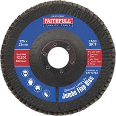 Faithfull Zirconia Abrasive Jumbo Flap Disc