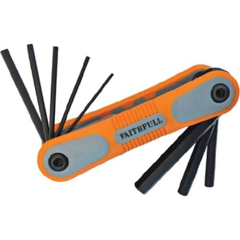 Faithfull 8 Piece Folding Hexagon Allen Key Set