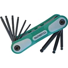 Faithfull 9 Piece Ball End Folding Hexagon Allen Key Set Imperial Faithfull 9 Piece Ball End Folding Hexagon Allen Key Set Imperial