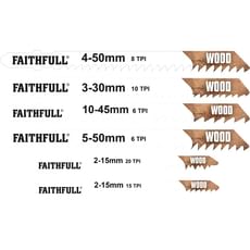 Faithfull 10 Piece Jigsaw Blade Set Faithfull 10 Piece Jigsaw Blade Set