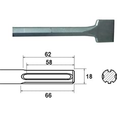 Faithfull SDS Max Straight Scaling Chisel