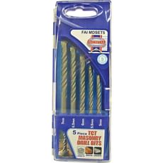 Faithfull 5 Piece Masonry Drill Bit Set Faithfull 5 Piece Masonry Drill Bit Set