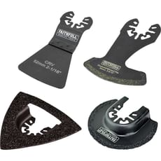 Faithfull 4 Piece OIS Oscillating Multi Tool Tile Cutting Blade Set