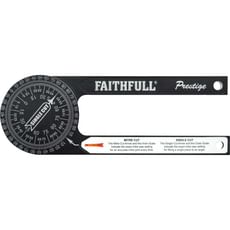 Faithfull Prestige Mitre Saw Protractor Black Aluminium