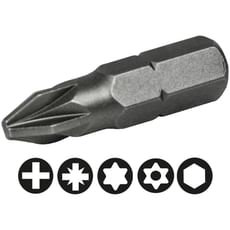 Faithfull Pozi S2 Grade Steel Screwdriver Bits