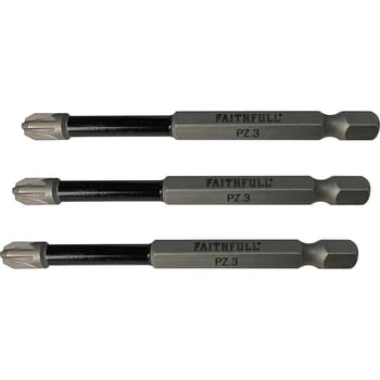 Faithfull Pozidriv Impact Screwdriver Bits