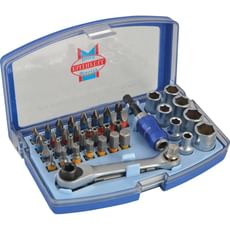 Faithfull 42 Piece 1/4" Drive Socket and Screwdriver Bit Set Faithfull 42 Piece 1/4" Drive Socket and Screwdriver Bit Set