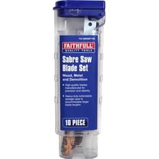 Faithfull 10 Piece Reciprocating Sabre Saw Blade Set Faithfull 10 Piece Reciprocating Sabre Saw Blade Set