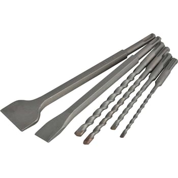 Faithfull 6 Piece SDS Plus Drill Bit and Chisel Set