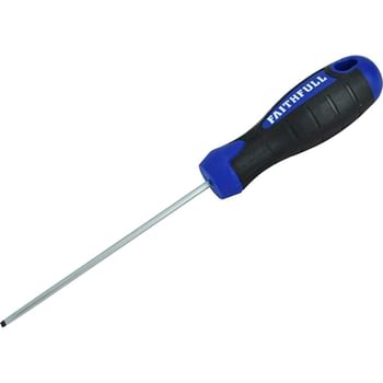 Faithfull Soft Grip Terminal Slotted Tip Screwdriver