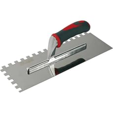 Faithfull Soft Grip Stainless Steel Notched Trowel