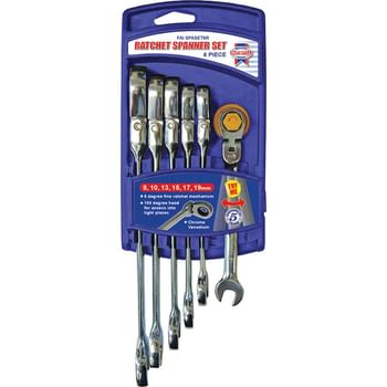 Faithfull 6 Piece Flexible Ratchet Combination Spanner Set
