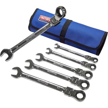 Faithfull 6 Piece Ratchet Combination Spanner Set