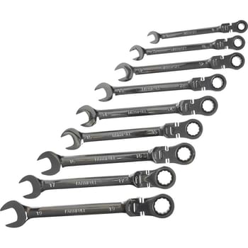 Faithfull 9 Piece Flexible Ratchet Combination Spanner Set