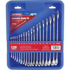 Faithfull 18 Piece Combination Spanner Set Metric