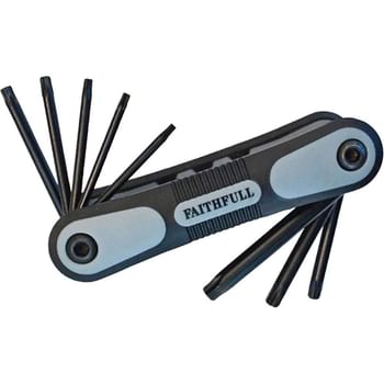Faithfull 8 Piece Fold Up Ball End Torx Star Key Set