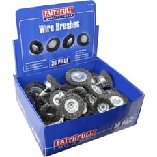 Faithfull 36 Piece Assorted Wire Brush Set