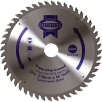 Faithfull Triple Chip Ground TCT Circular Saw Blade