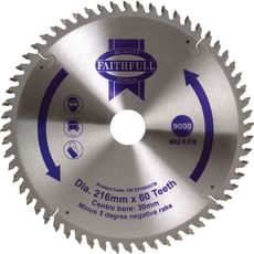 Faithfull TCT Cross Cut Mitre Saw Blade